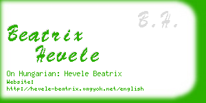 beatrix hevele business card